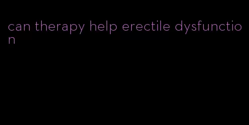 can therapy help erectile dysfunction