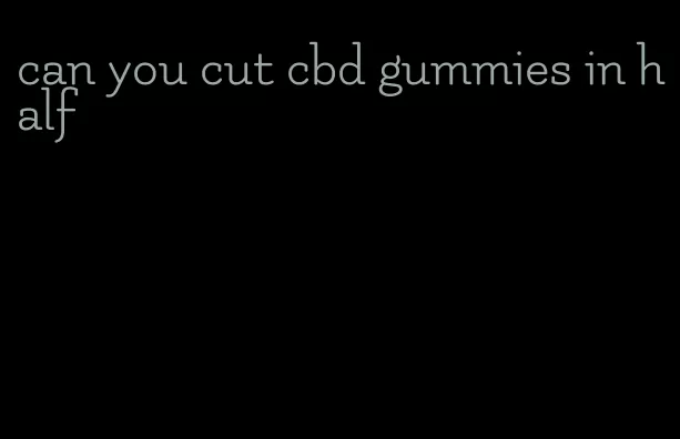 can you cut cbd gummies in half