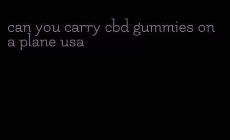 can you carry cbd gummies on a plane usa