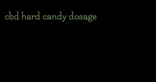 cbd hard candy dosage