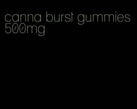 canna burst gummies 500mg