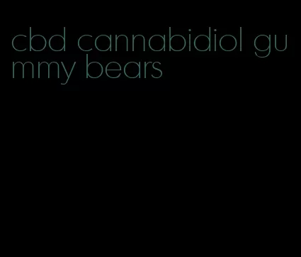 cbd cannabidiol gummy bears