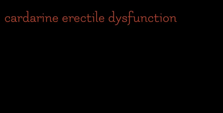 cardarine erectile dysfunction