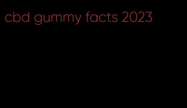 cbd gummy facts 2023