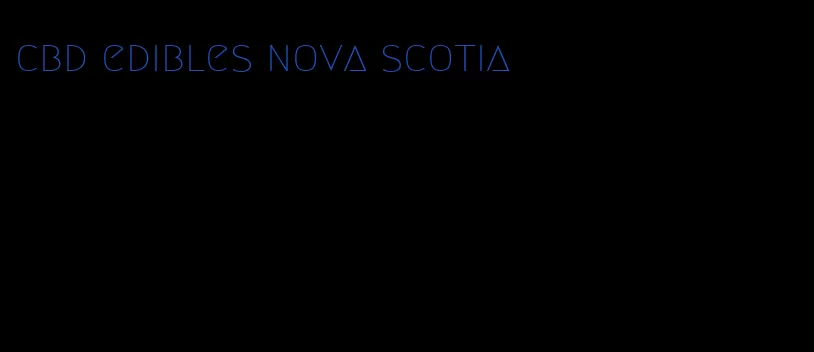 cbd edibles nova scotia