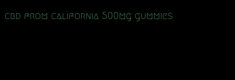 cbd from california 500mg gummies