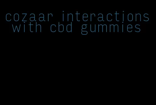 cozaar interactions with cbd gummies