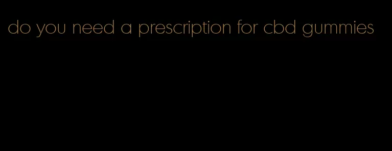 do you need a prescription for cbd gummies