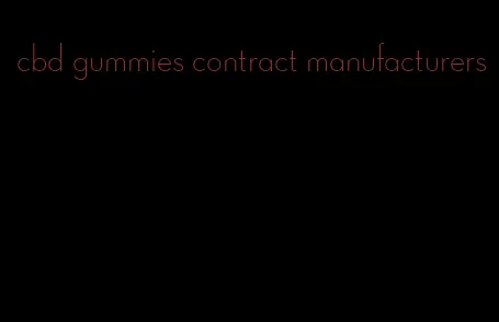 cbd gummies contract manufacturers