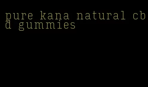 pure kana natural cbd gummies