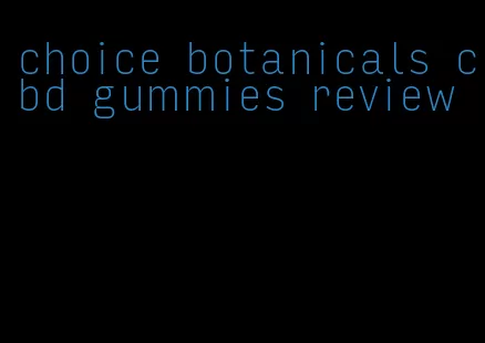 choice botanicals cbd gummies review