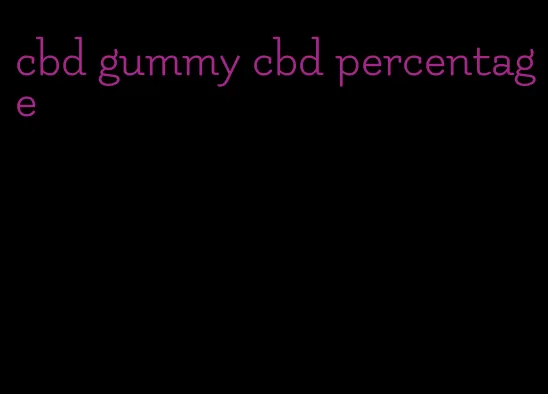 cbd gummy cbd percentage