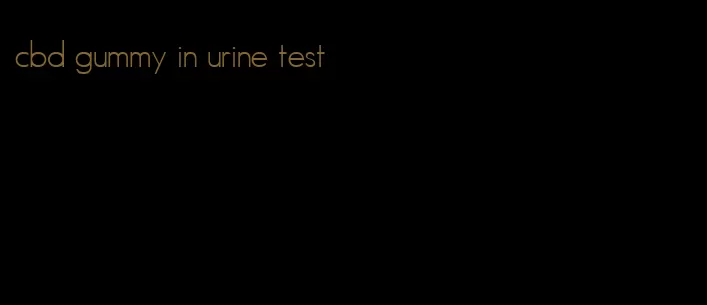 cbd gummy in urine test