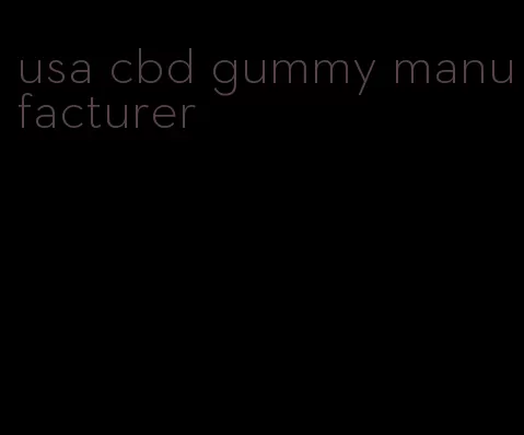 usa cbd gummy manufacturer