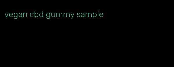 vegan cbd gummy sample