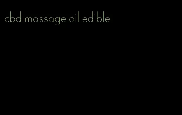 cbd massage oil edible