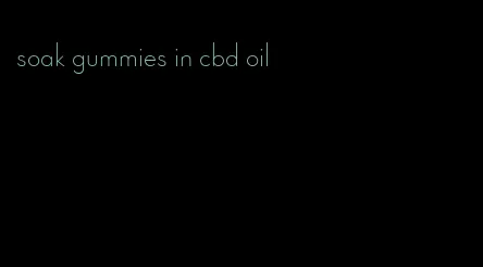 soak gummies in cbd oil