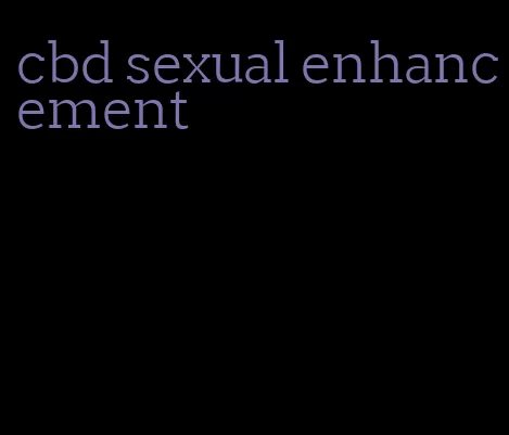 cbd sexual enhancement