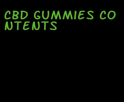 cbd gummies contents