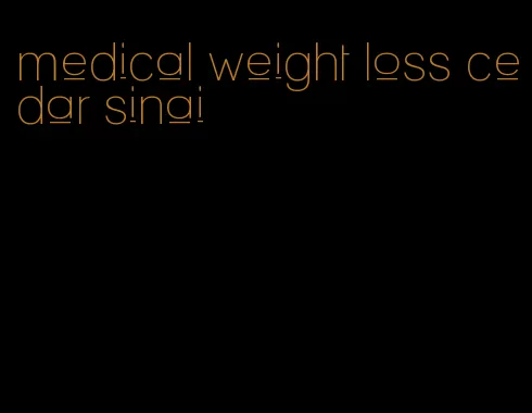 medical weight loss cedar sinai