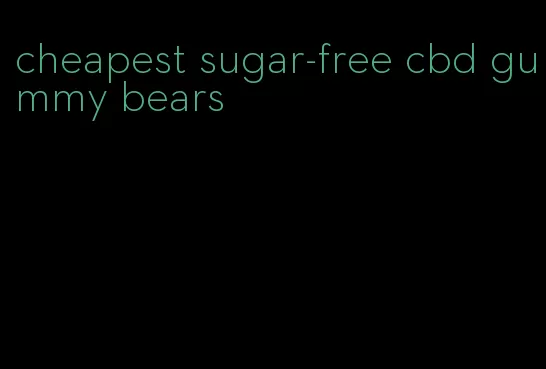 cheapest sugar-free cbd gummy bears