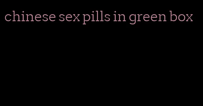 chinese sex pills in green box