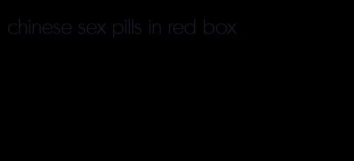 chinese sex pills in red box