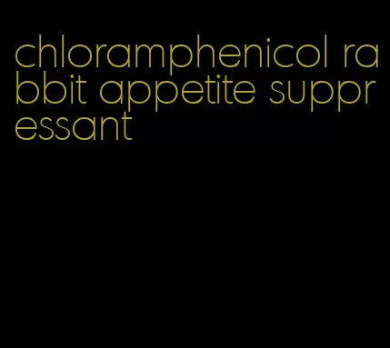 chloramphenicol rabbit appetite suppressant