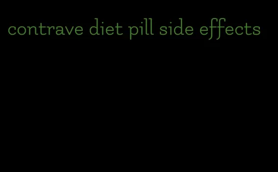 contrave diet pill side effects