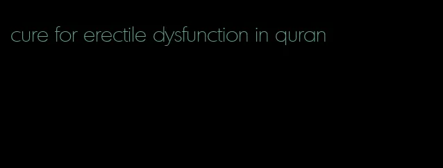 cure for erectile dysfunction in quran