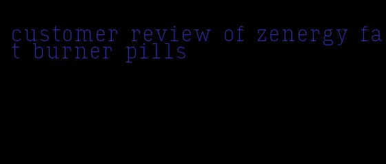 customer review of zenergy fat burner pills