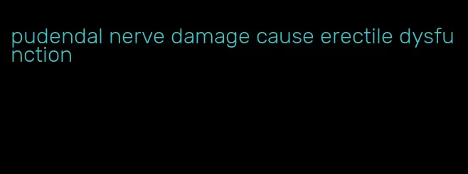 pudendal nerve damage cause erectile dysfunction