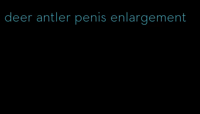 deer antler penis enlargement