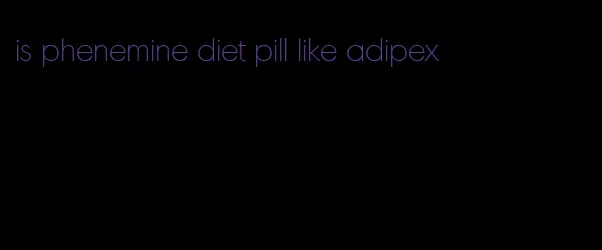 is phenemine diet pill like adipex