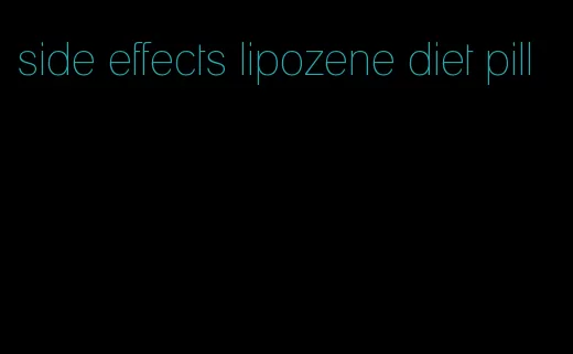 side effects lipozene diet pill