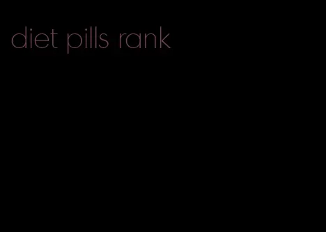 diet pills rank