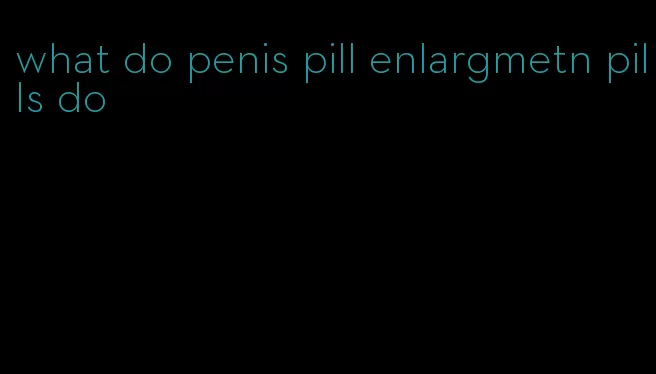 what do penis pill enlargmetn pills do