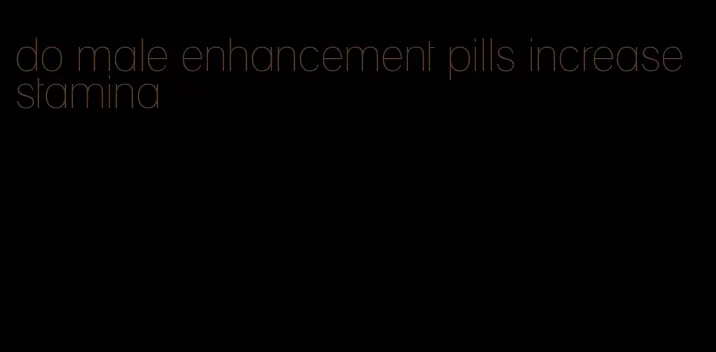 do male enhancement pills increase stamina