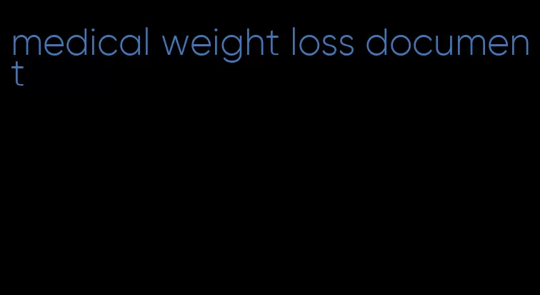 medical weight loss document