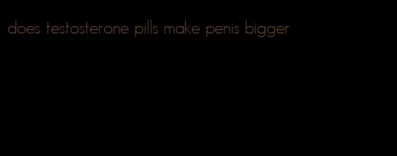 does testosterone pills make penis bigger