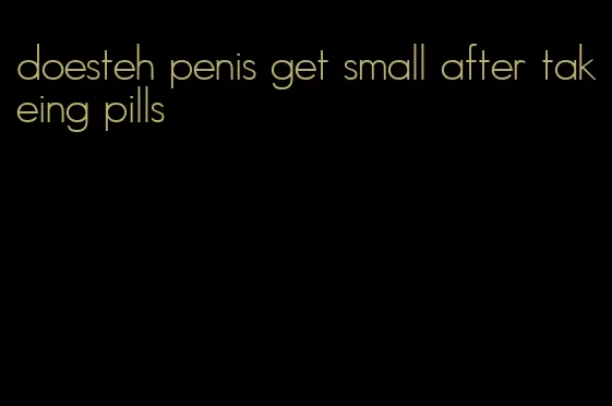 doesteh penis get small after takeing pills