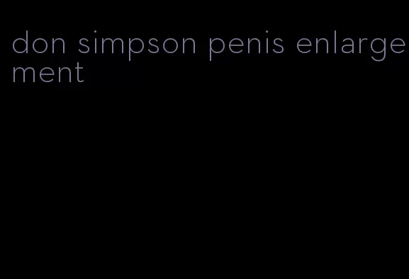 don simpson penis enlargement