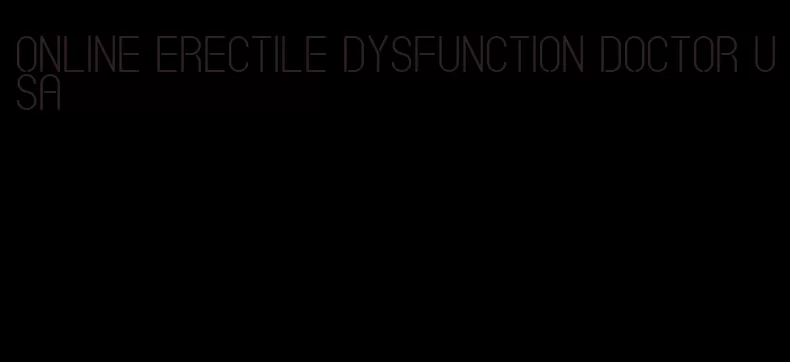 online erectile dysfunction doctor usa