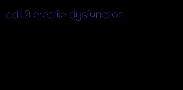 icd10 erectile dysfunction