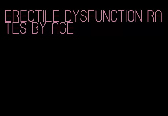 erectile dysfunction rates by age