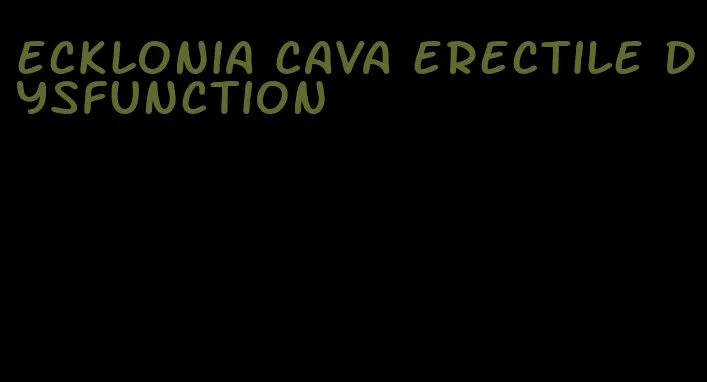 ecklonia cava erectile dysfunction