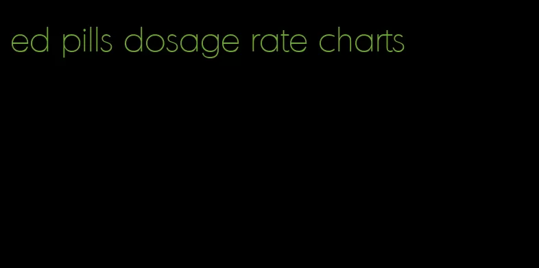 ed pills dosage rate charts