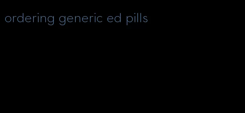 ordering generic ed pills