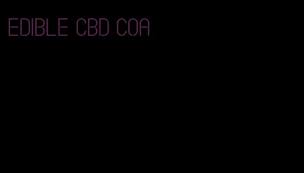 edible cbd coa