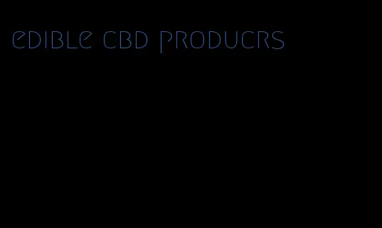 edible cbd producrs